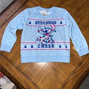 Disney Light Blue Stitch Holiday Sweater